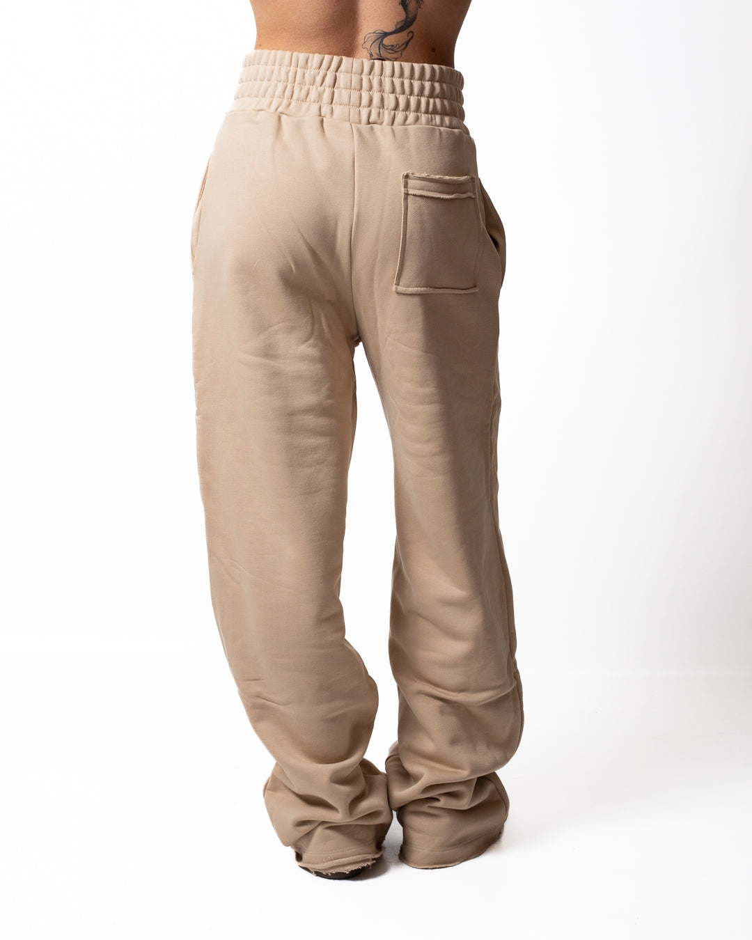 Pantalone Comme des Fuckdown in felpa con nervature ed etichetta donna