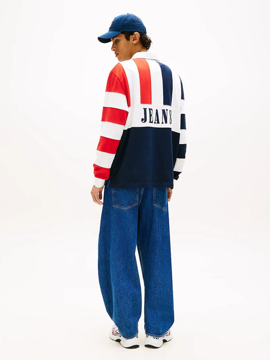 Felpa Tommy Jeans polo con logo uomo