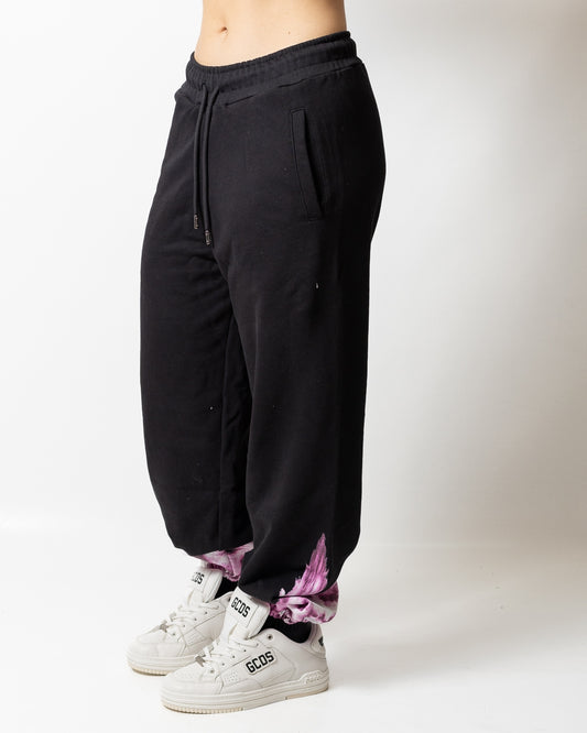 Pantalone Marcelo Burlon in felpa "Icon Wings Explosion" donna
