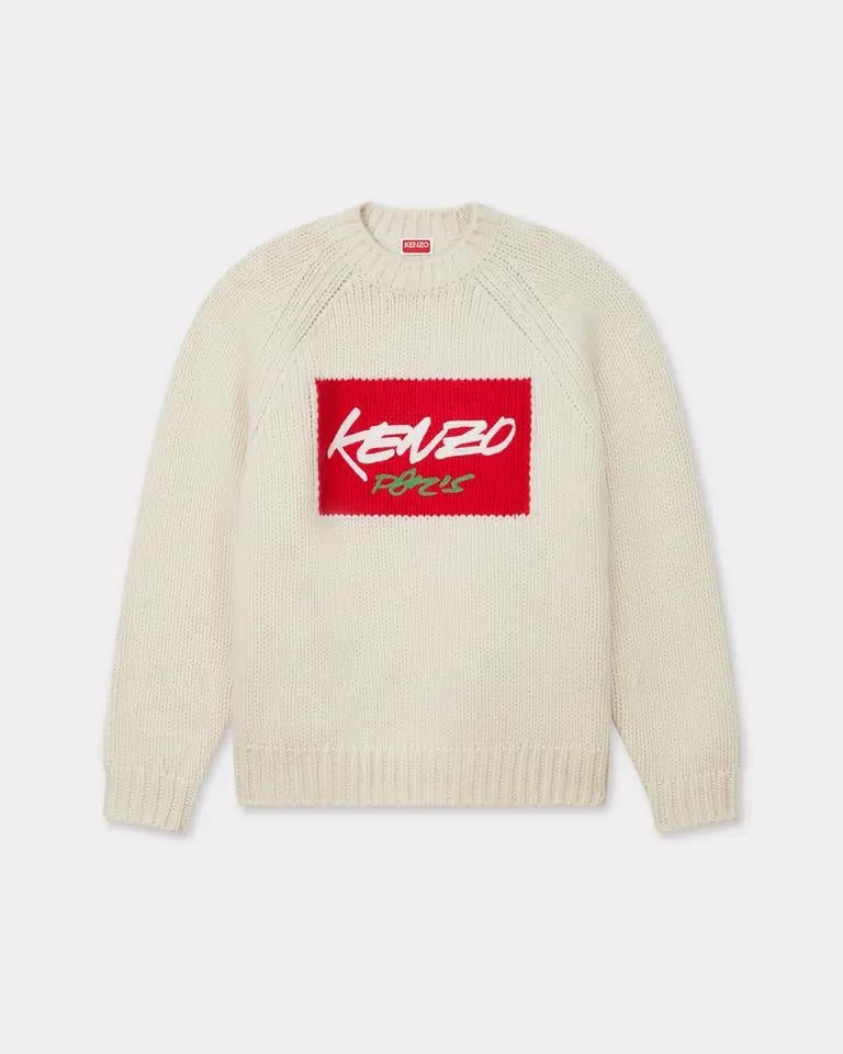 Maglia Kenzo Paris in lana girocollo ricamata uomo
