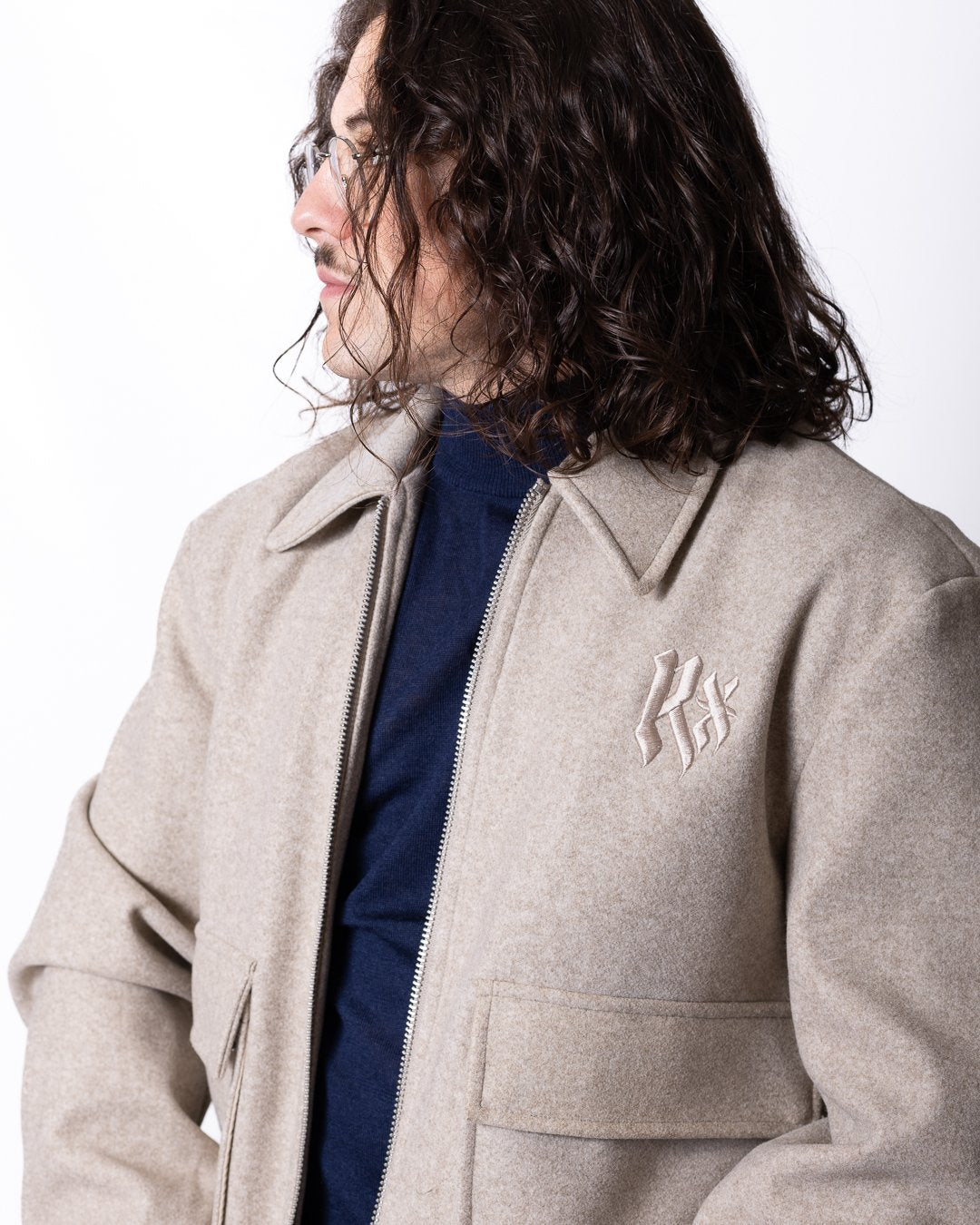 Giubbotto Richmond X con logo ricamato