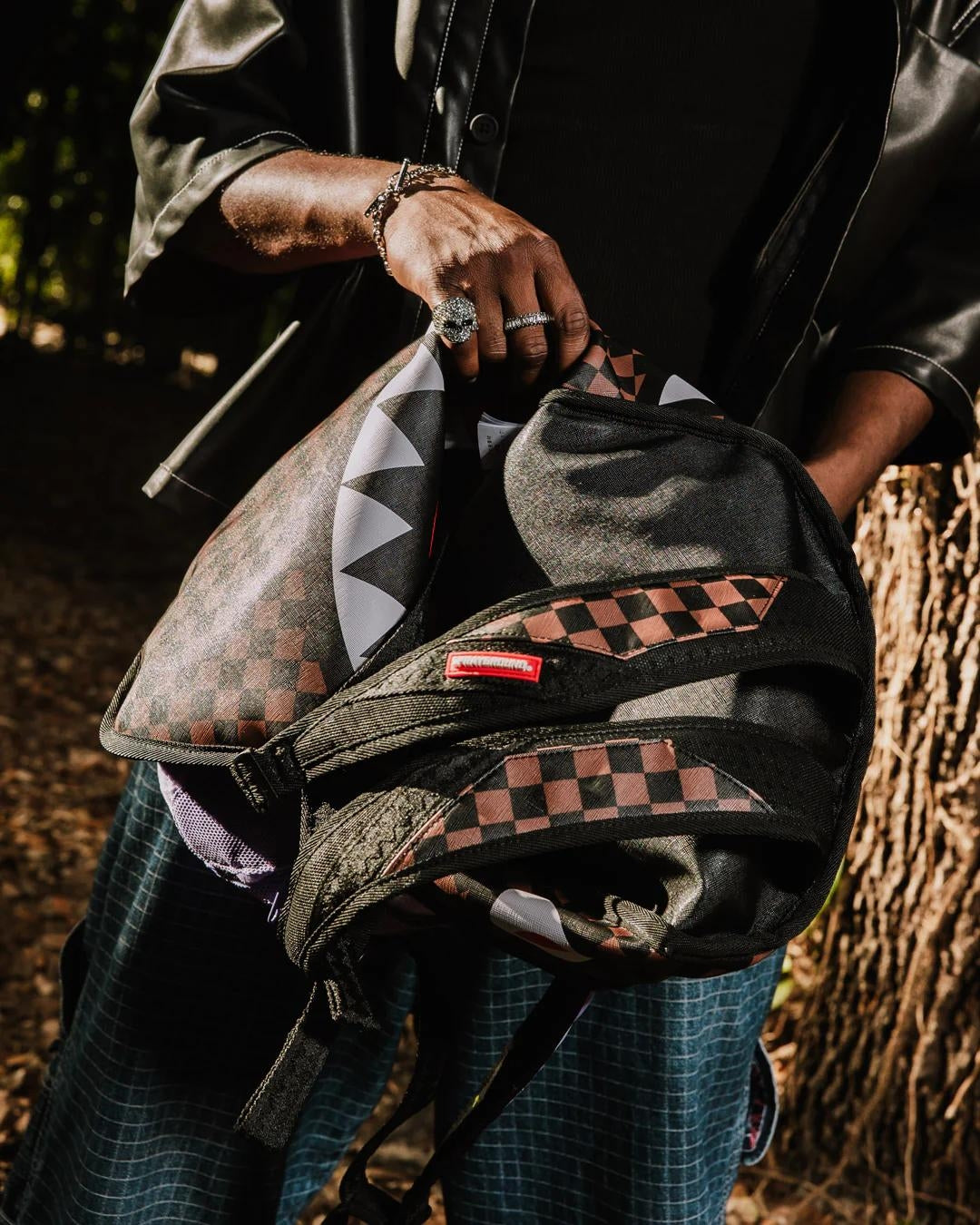 Zaino Sprayground viola Inverted Shark Pocket backpack
