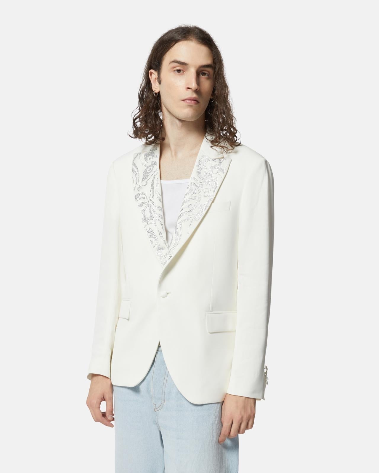 Giacca blazer John Richmond monopetto con strass uomo
