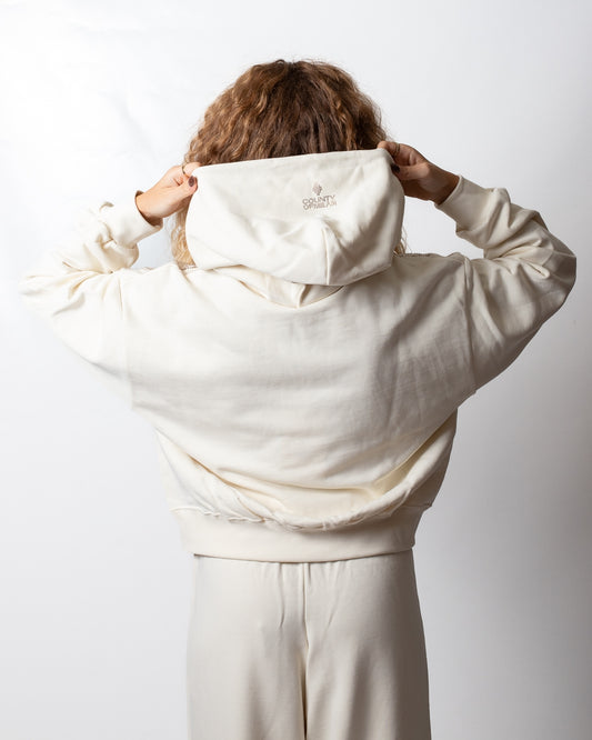 Felpa Marcelo Burlon con cappuccio e strass donna