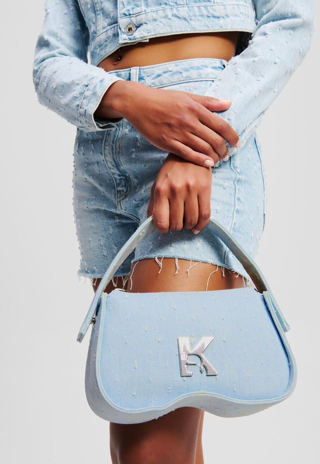 Borsa Karl Lagerfeld Jeans in denim con manico donna