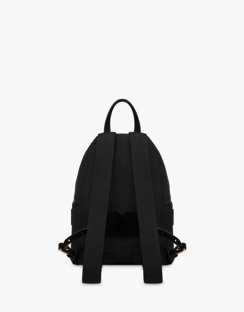 Zaino Moschino in nylon con dettagli dorati