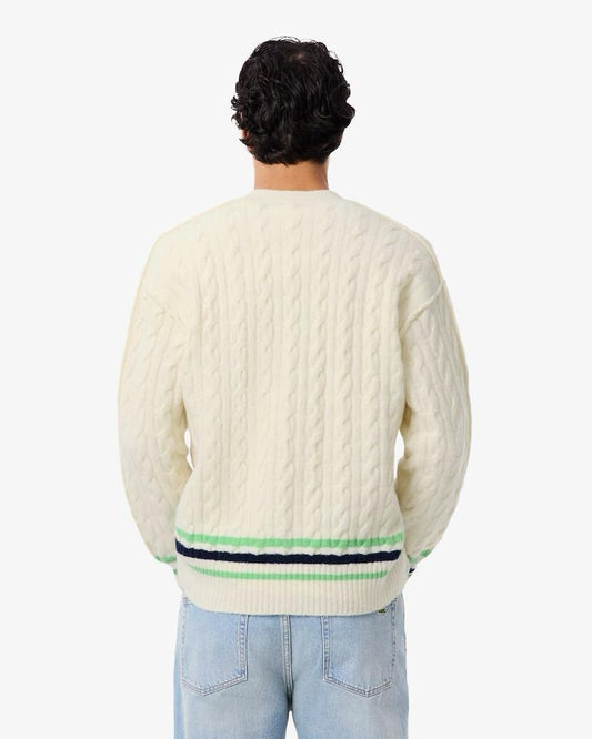 Cardigan Lacoste con ricami uomo