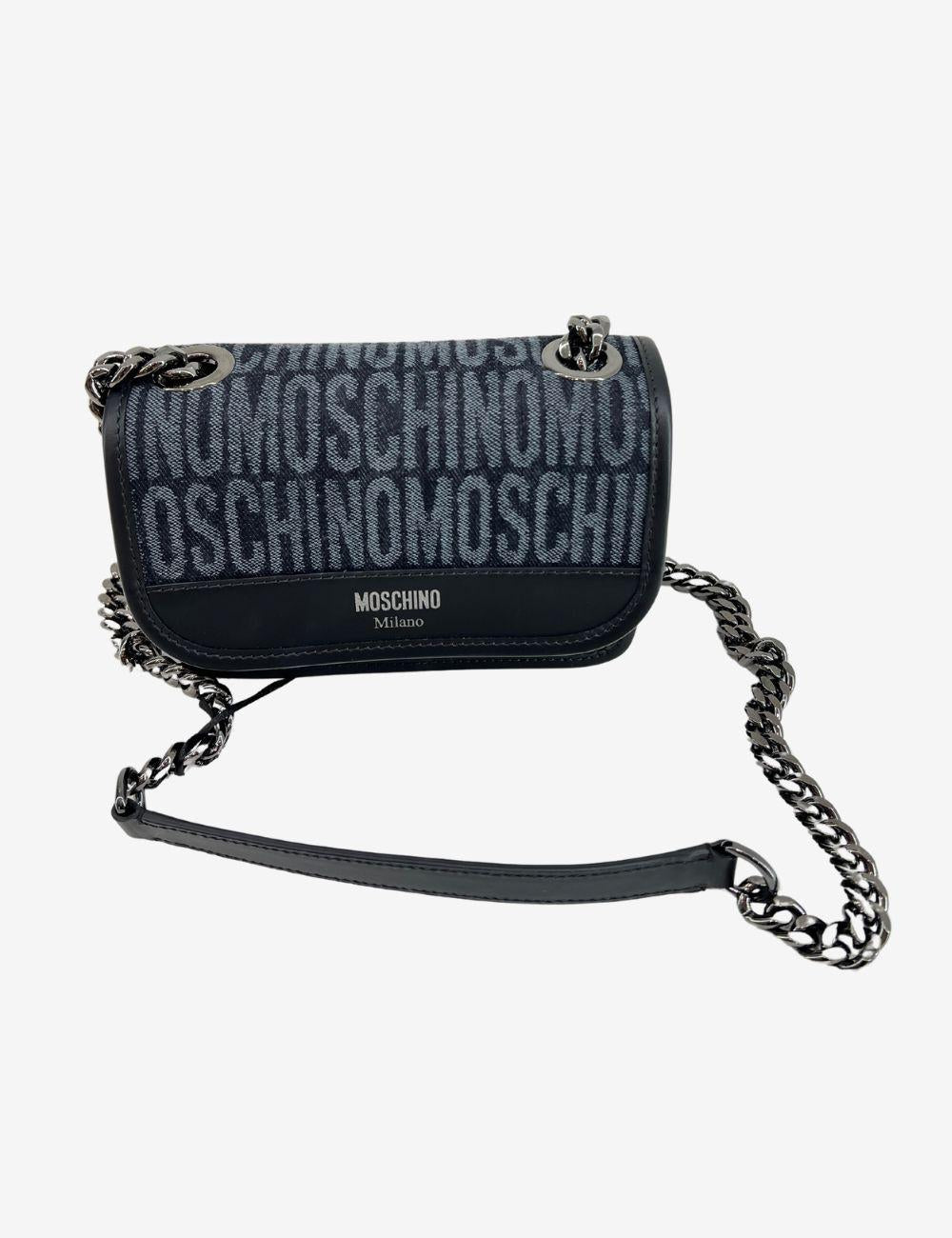 Borsa Moschino effetto denim con tracolla donna