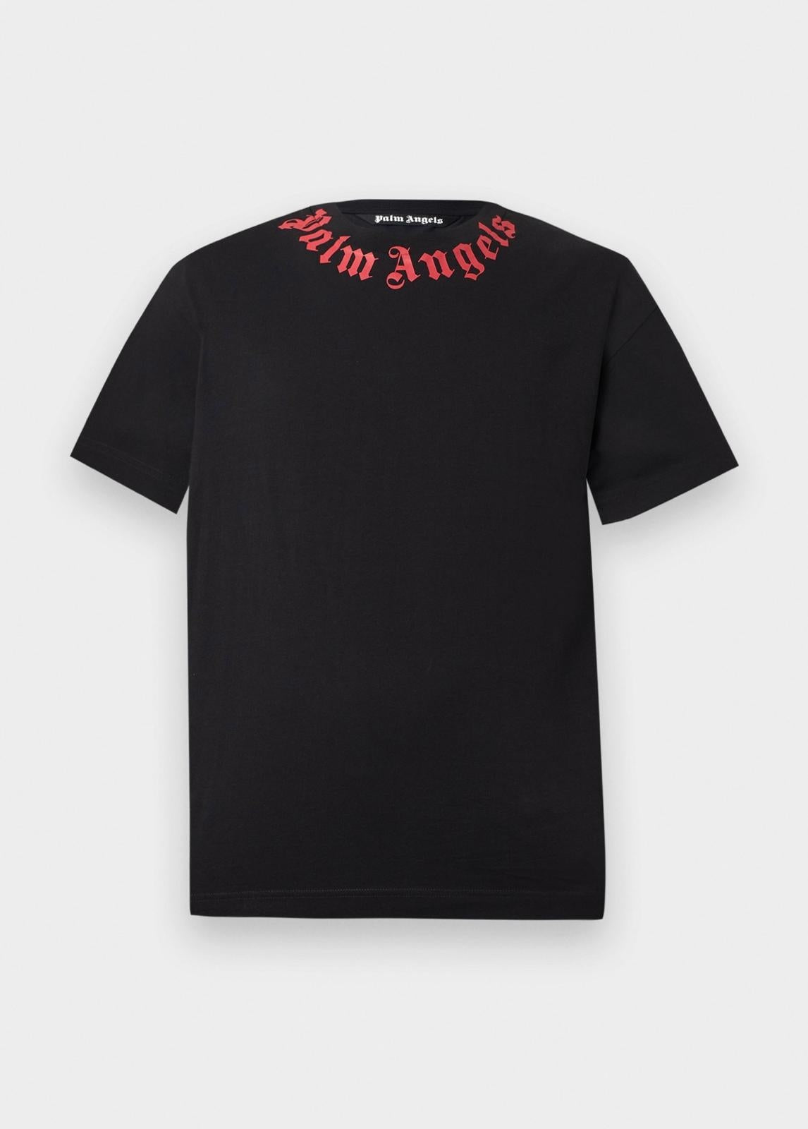 T-Shirt Palm Angels "Neck Logo Regular" uomo