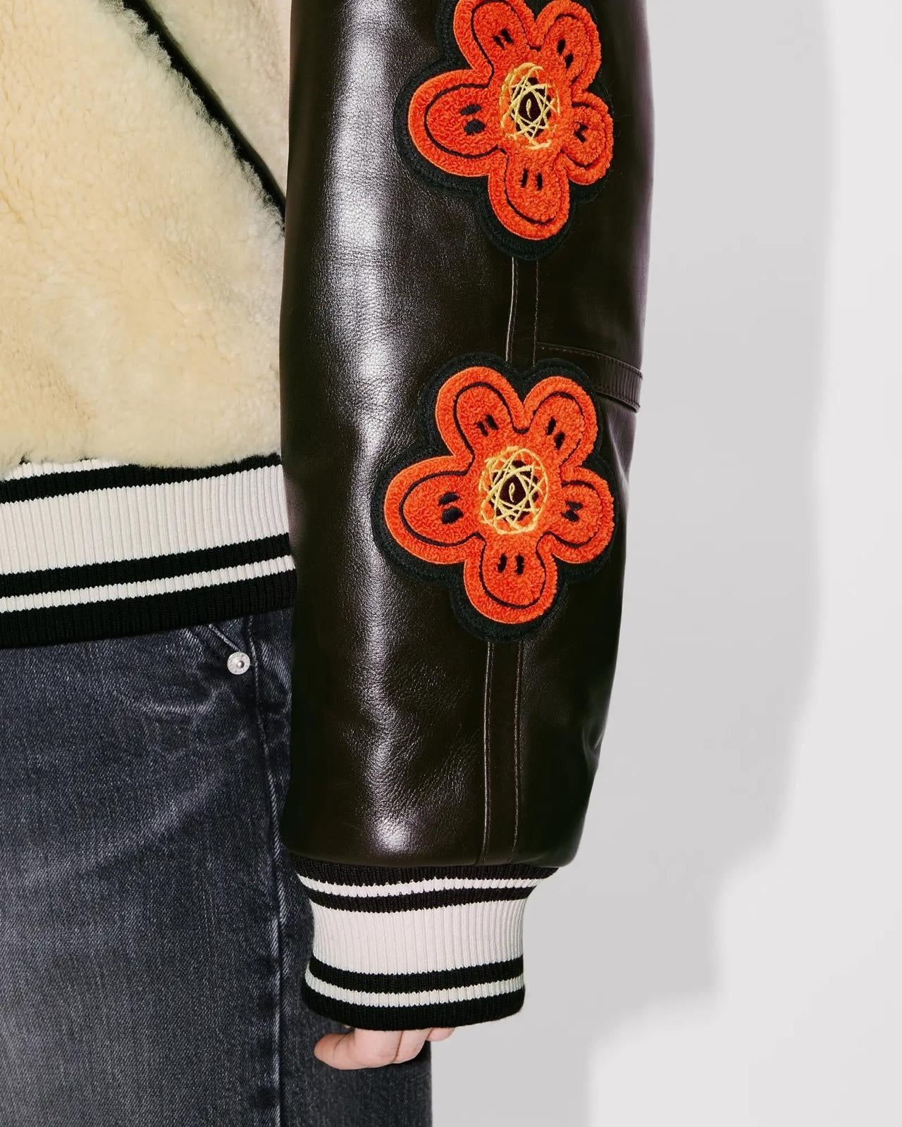 Giubbotto Kenzo Paris "Futura Sherling" in vera pelle