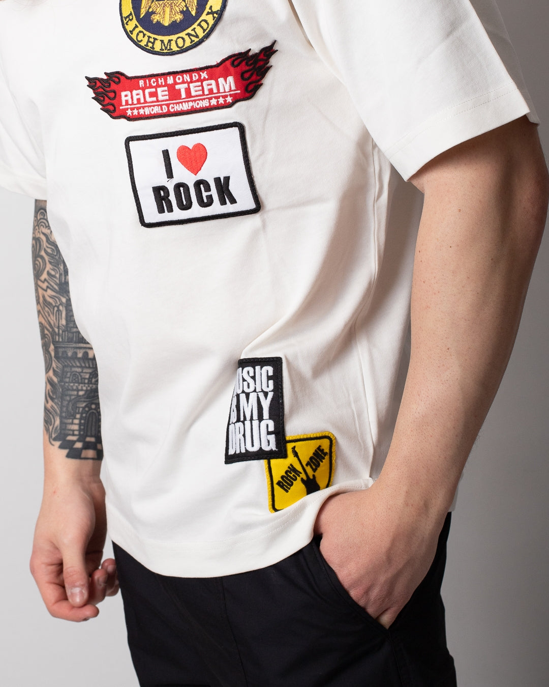 T-Shirt Richmond X con patch uomo