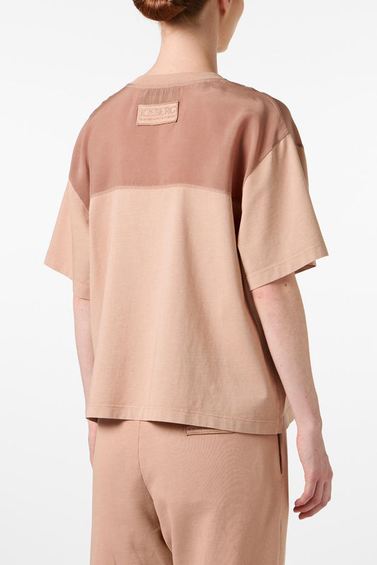 T-Shirt Iceberg con zip e patch donna