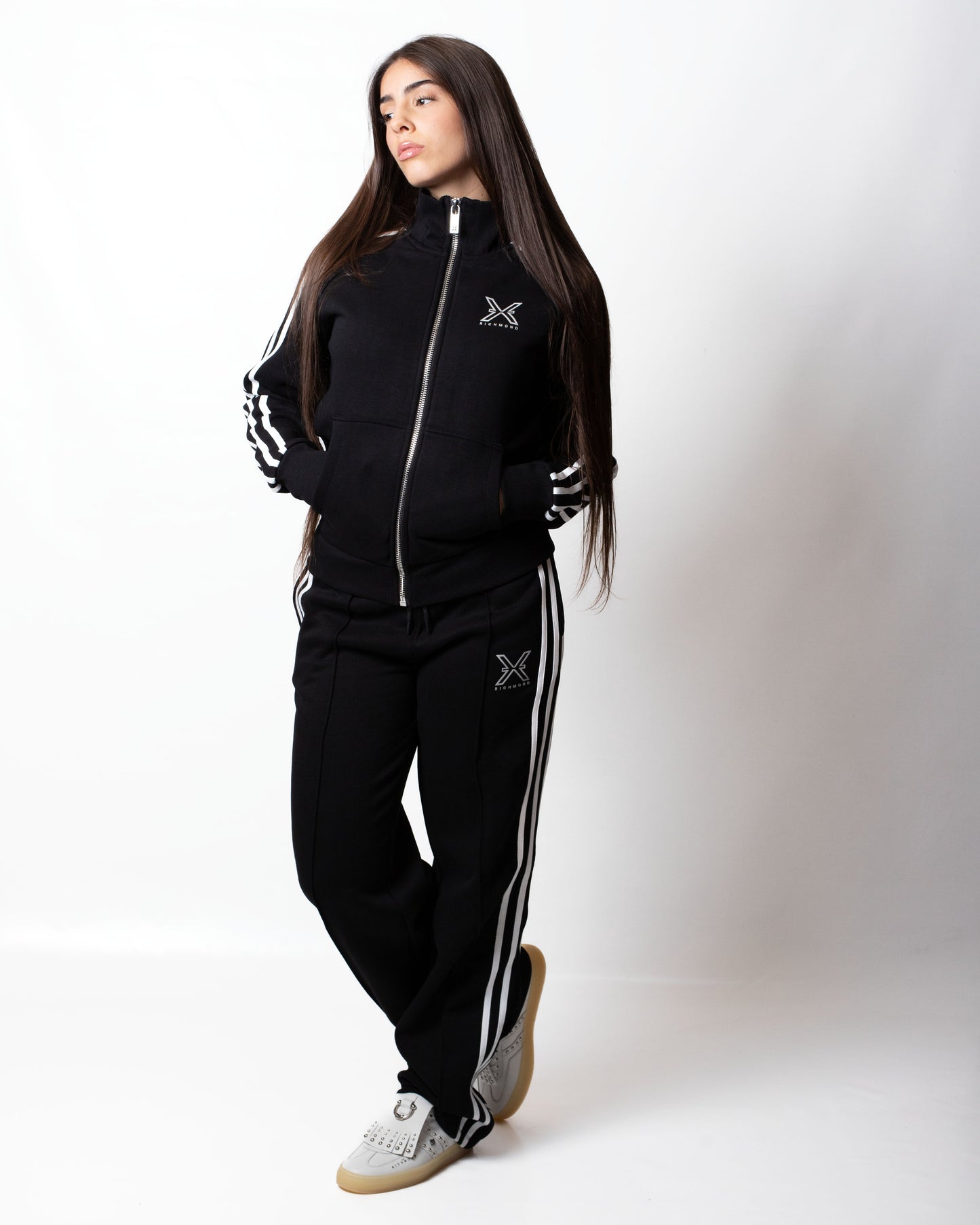 Pantalone Richmond X in felpa con bande a contrasto donna