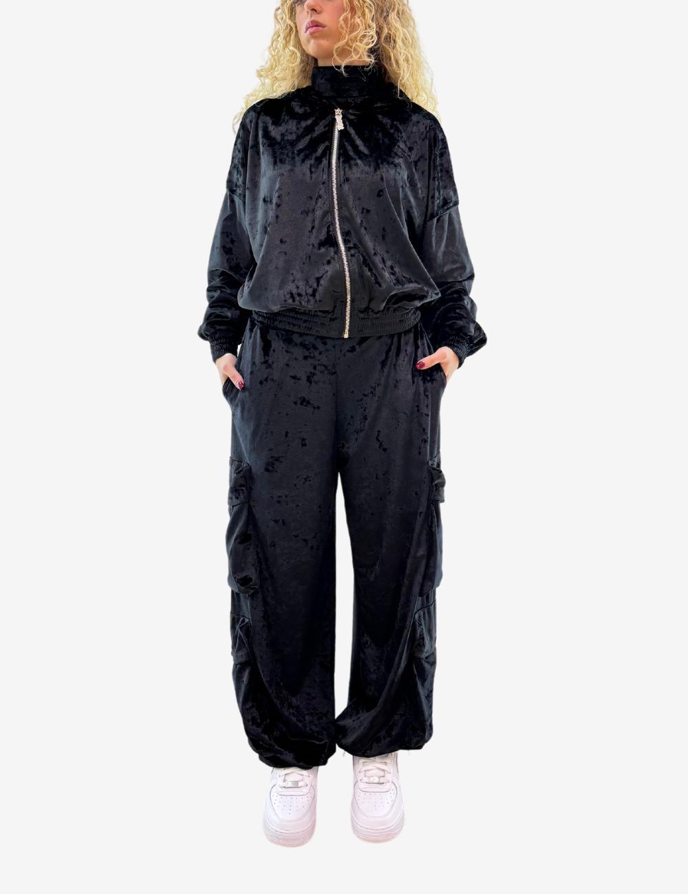 Pantalone Disclaimer cargo in ciniglia donna
