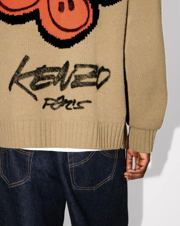 Cardigan Kenzo Paris "Futura" in lana uomo