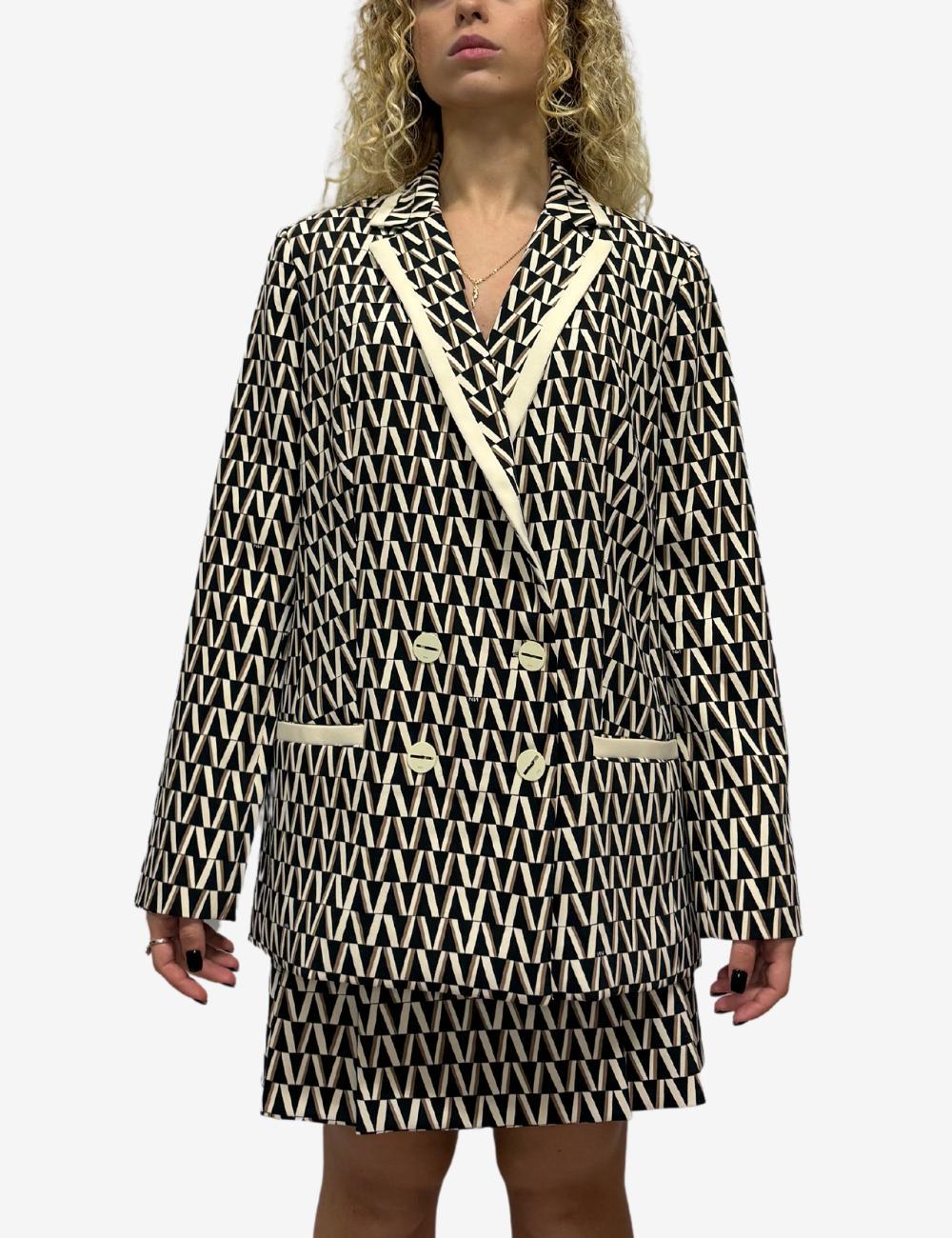 Giacca blazer Nenette con grafica "Logomania" donna