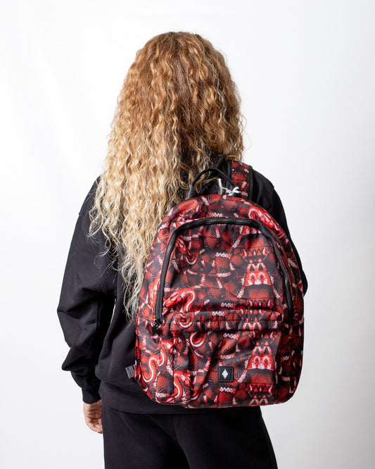 Zaino Marcelo Burlon in nylon stampa snakes all-over