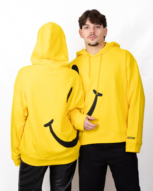 Felpa Moschino con cappuccio "Smiley Movement"