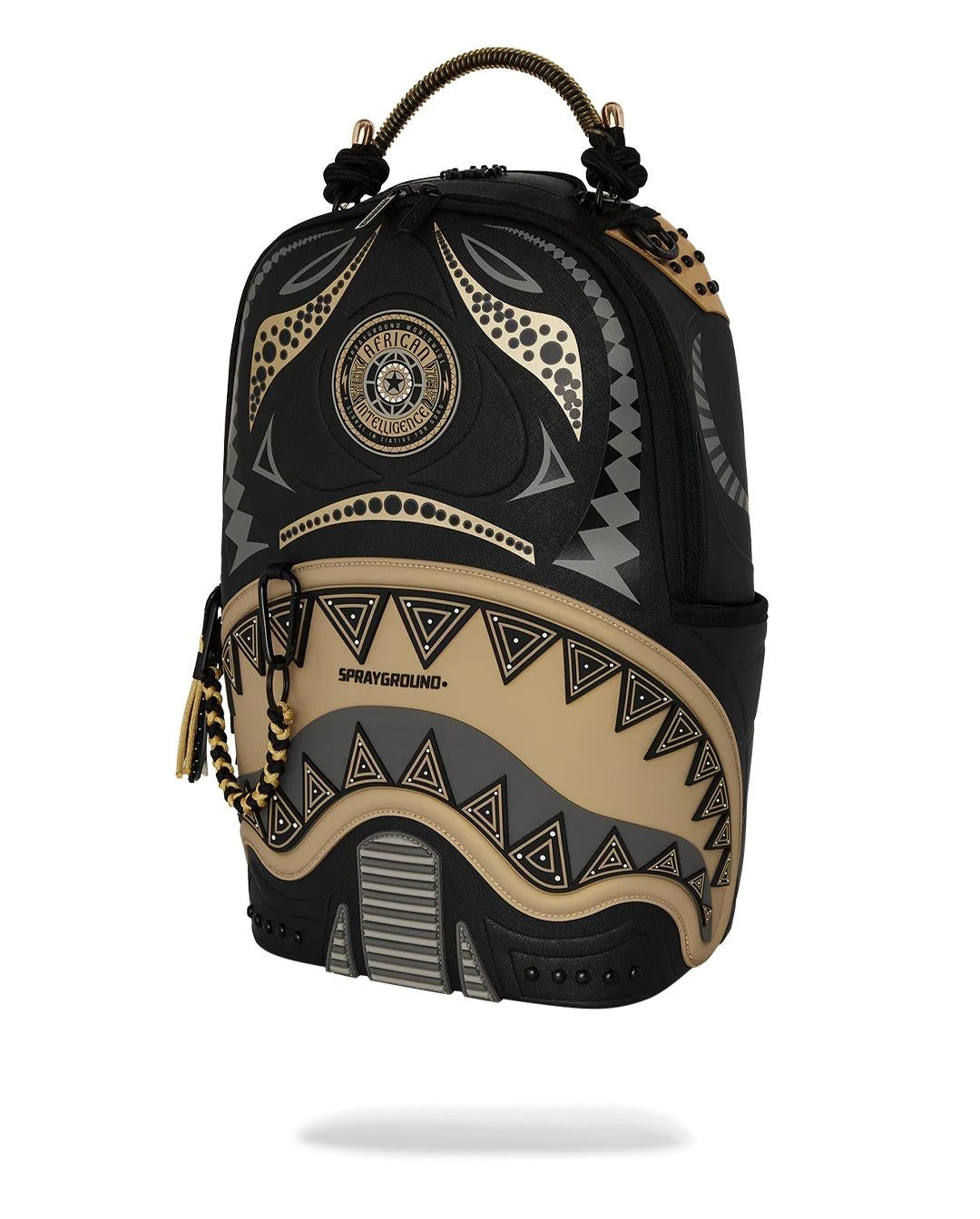 Zaino Sprayground nero AI Wonderland gold and black backpack