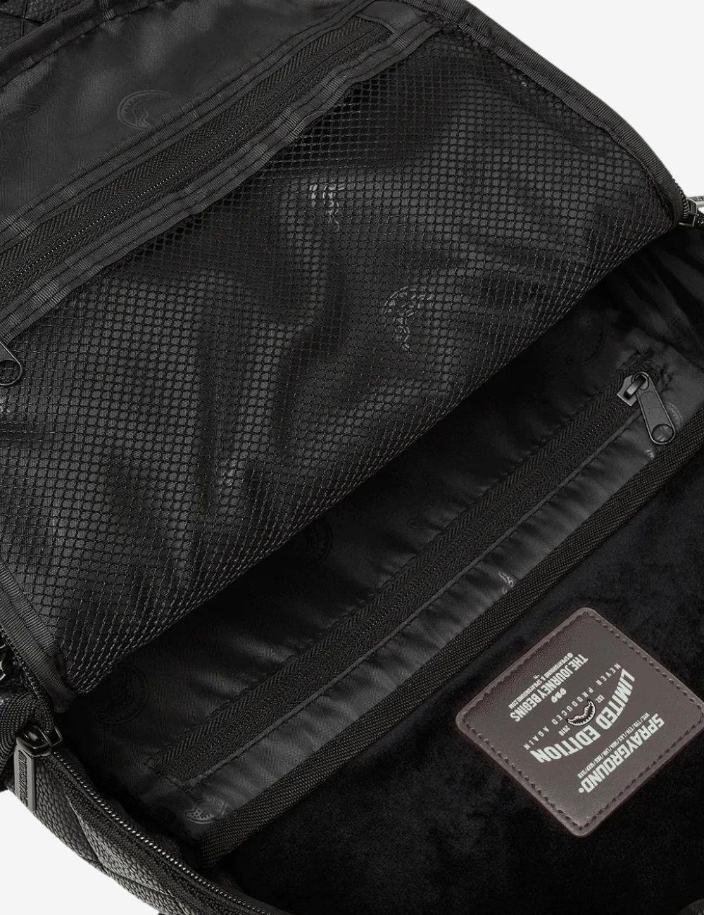 Zaino Sprayground nero quilt with 1 line stitch backpack