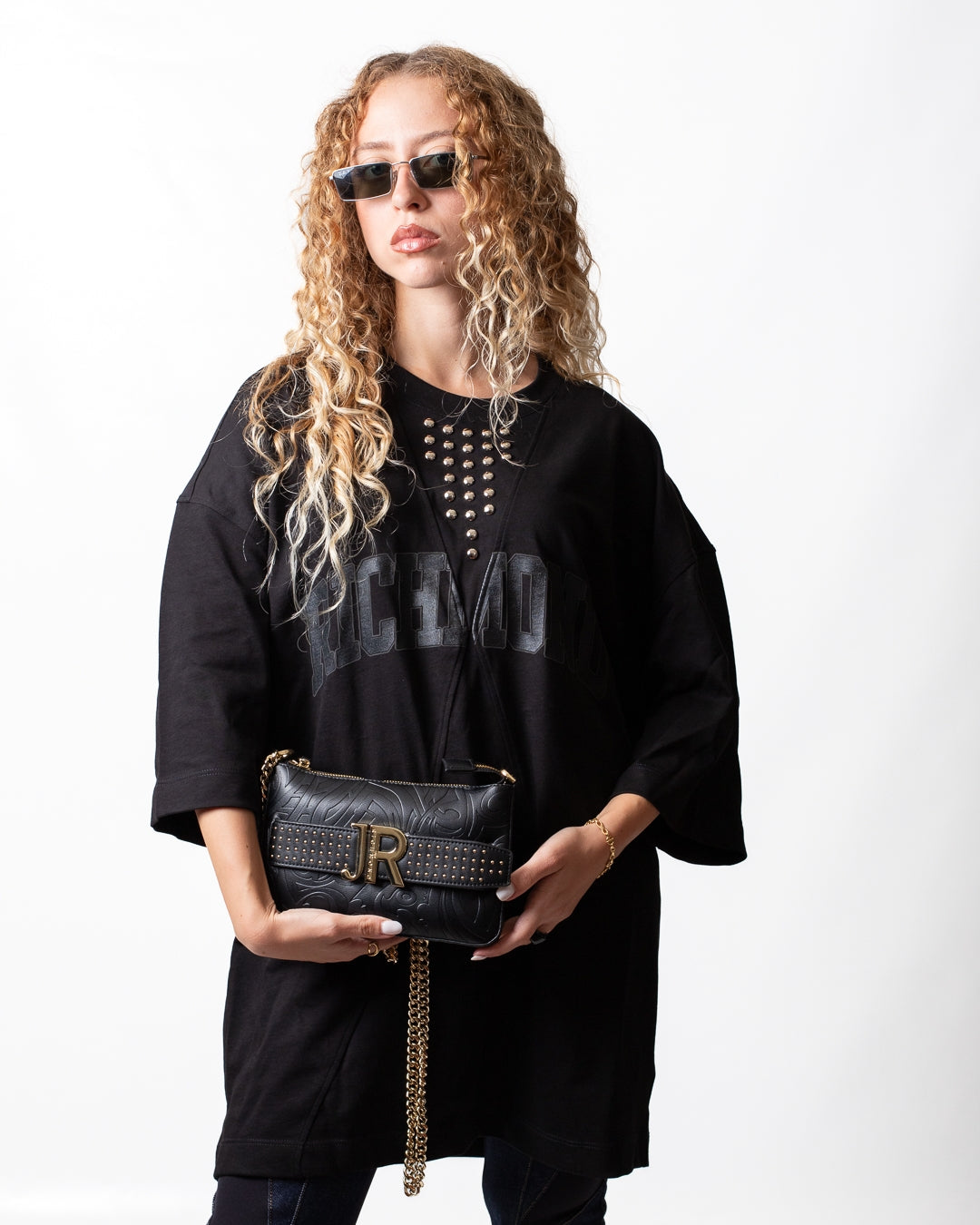 Borsa John Richmond "Shoulder Bag" jacquard donna