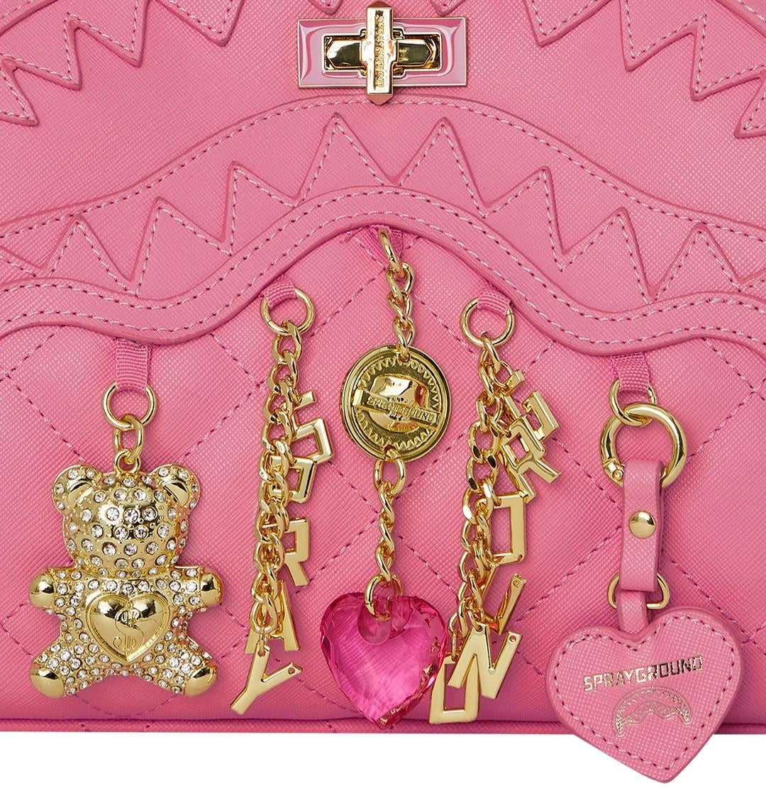 Borsa a tracolla Sprayground rosa "Hanging charms handbag" donna