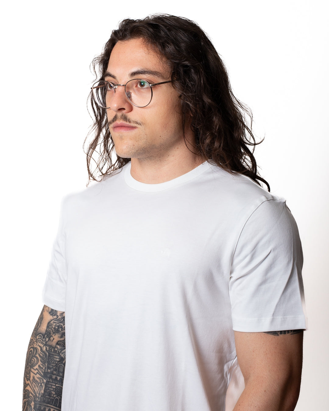 T-Shirt Calvin Klein in jersey con ricamo tono su tono uomo