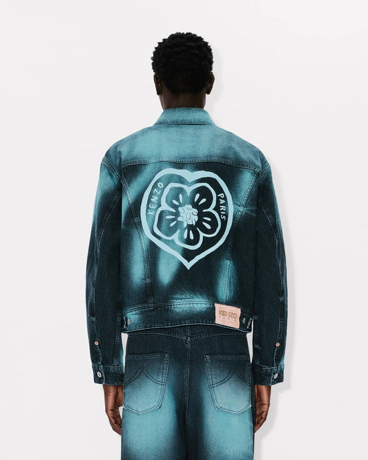 Giubbotto Kenzo Paris in jeans "Kenzo Boke Heart" uomo