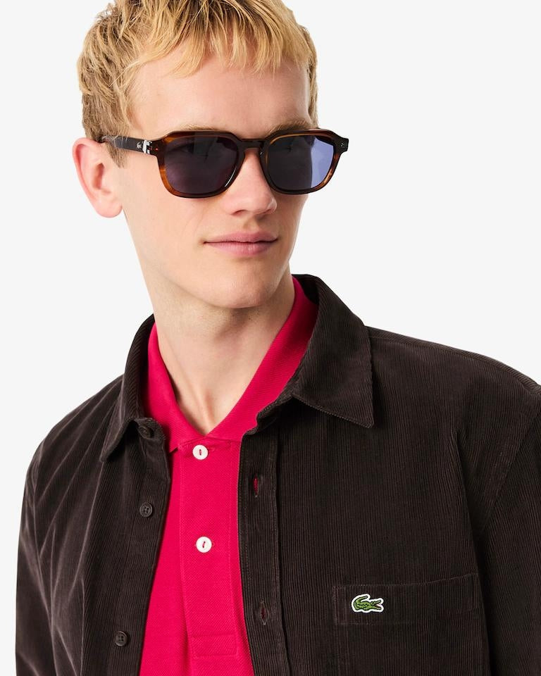Camicia Lacoste regular fit effetto velluto uomo
