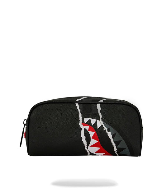 Pochette Sprayground nero CENTER RIP REVEALING GRAY CHECK POUCH