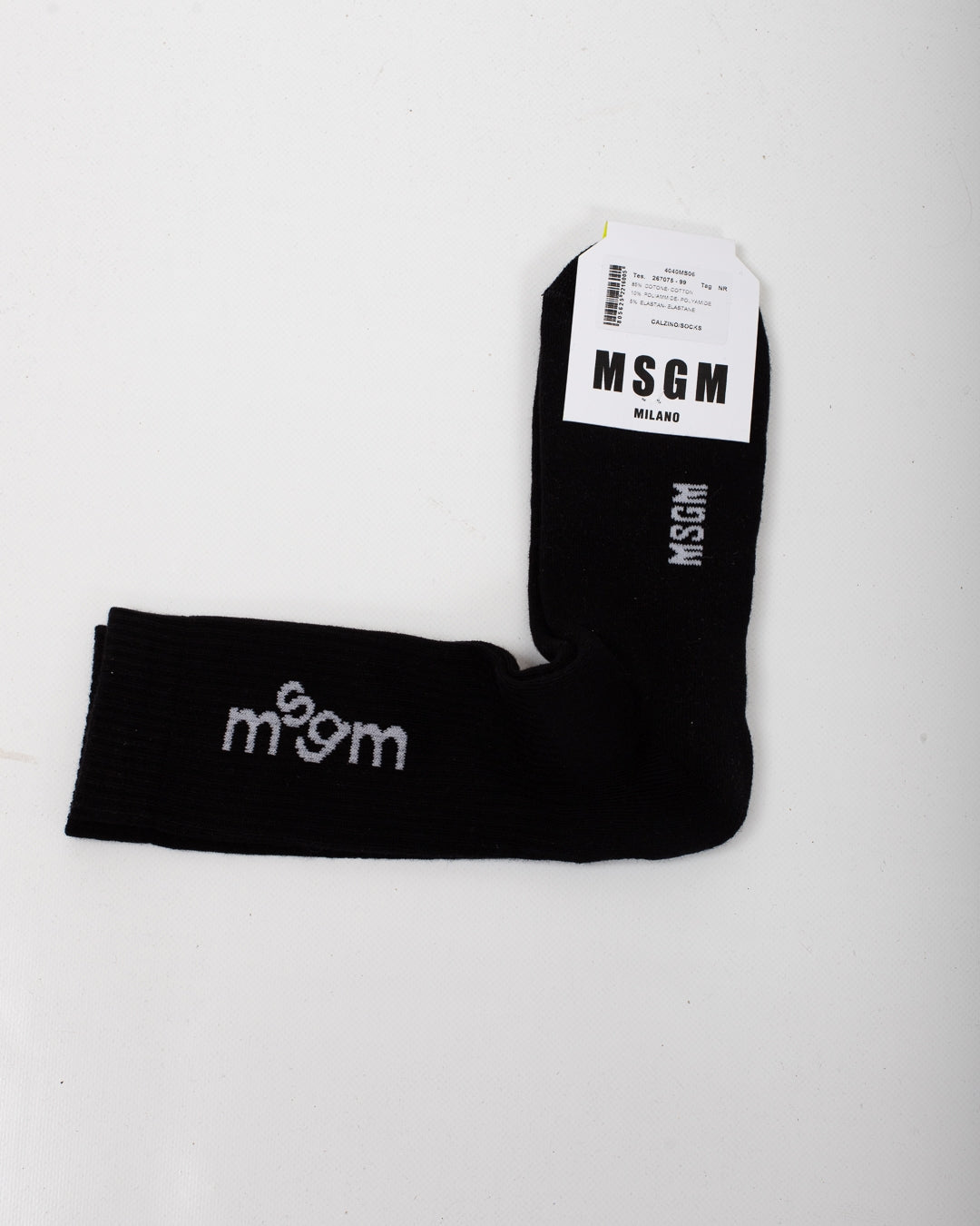 Calze MSGM in spugna "Logo Typewriter"