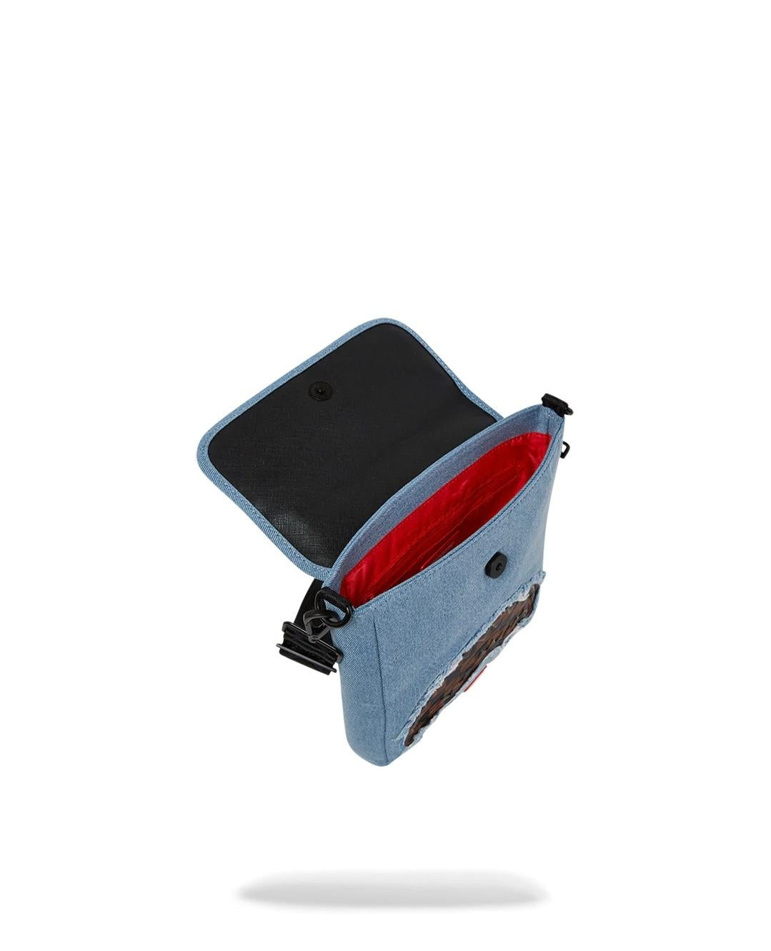 Tracolla Sprayground denim shark messanger sling