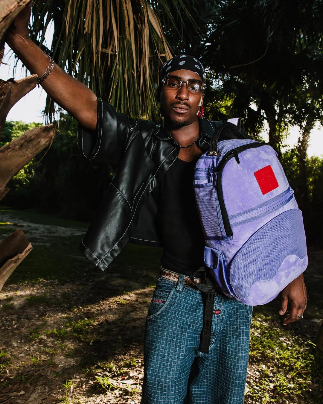 Zaino Sprayground viola Inverted Shark Pocket backpack