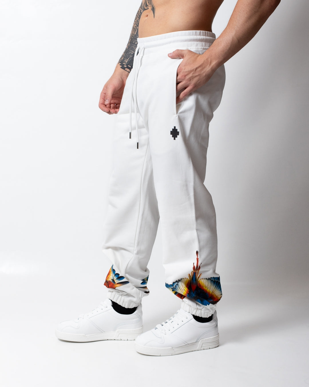 Pantalone Marcelo Burlon in felpa "Orange Wings" uomo