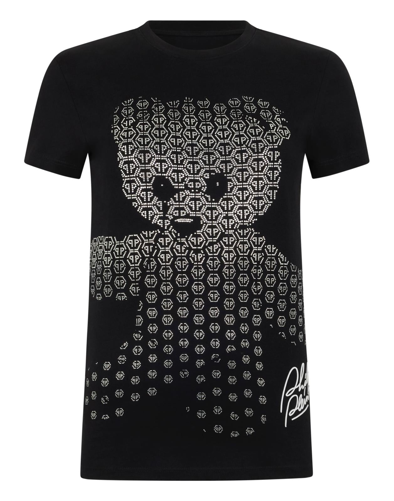 T-Shirt Philipp Plein "Teddy Bear Strass" donna