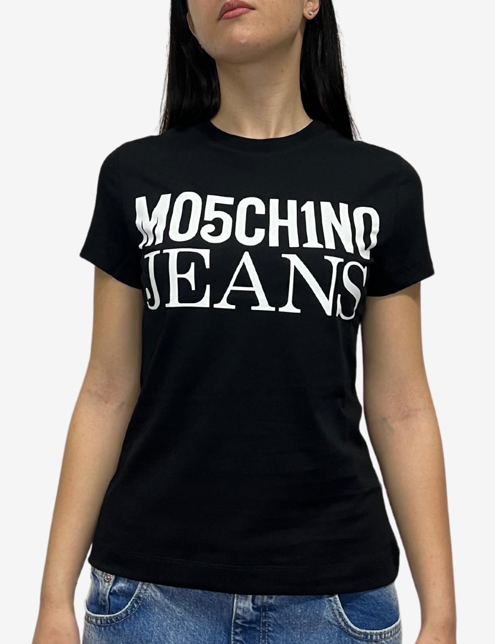 T-Shirt Moschino jeans sfiancata donna
