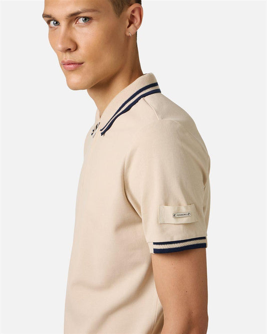 Polo Iceberg mezza zip con colletto a contrasto