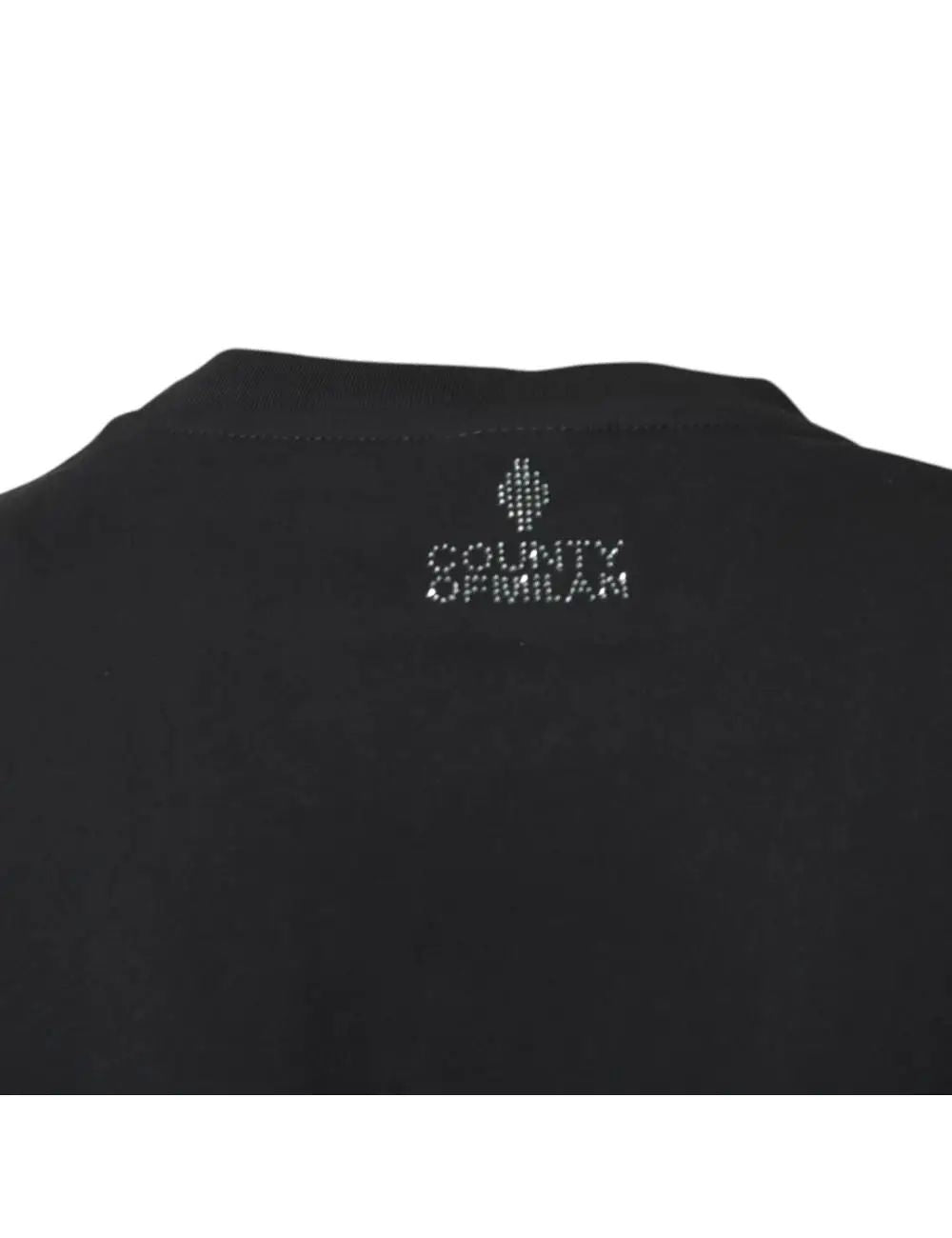 T-Shirt Marcelo Burlon cropped con perline donna