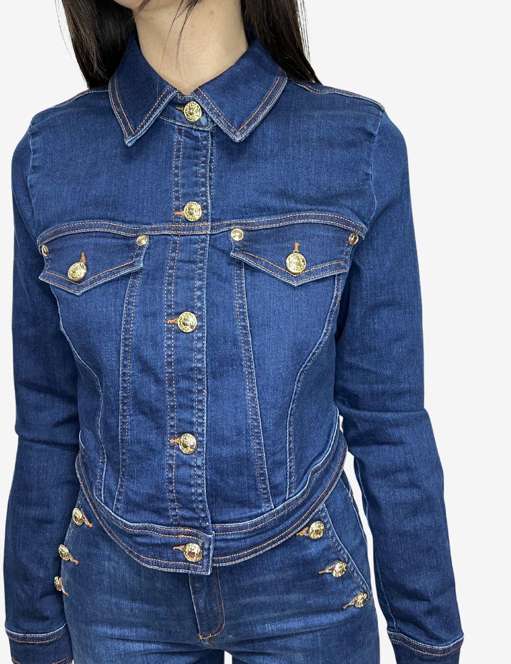 Giubbotto Nenette in denim scuro donna