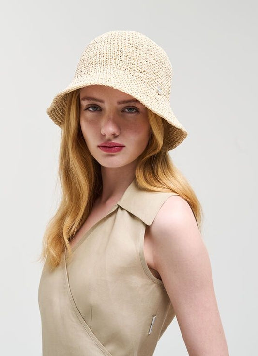 Cappello Colmar bucket in rafia donna