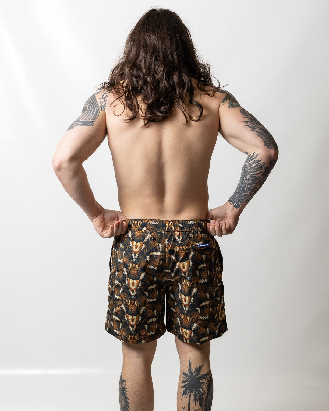 Boxer mare Marcelo Burlon "Brick Red Snake" uomo