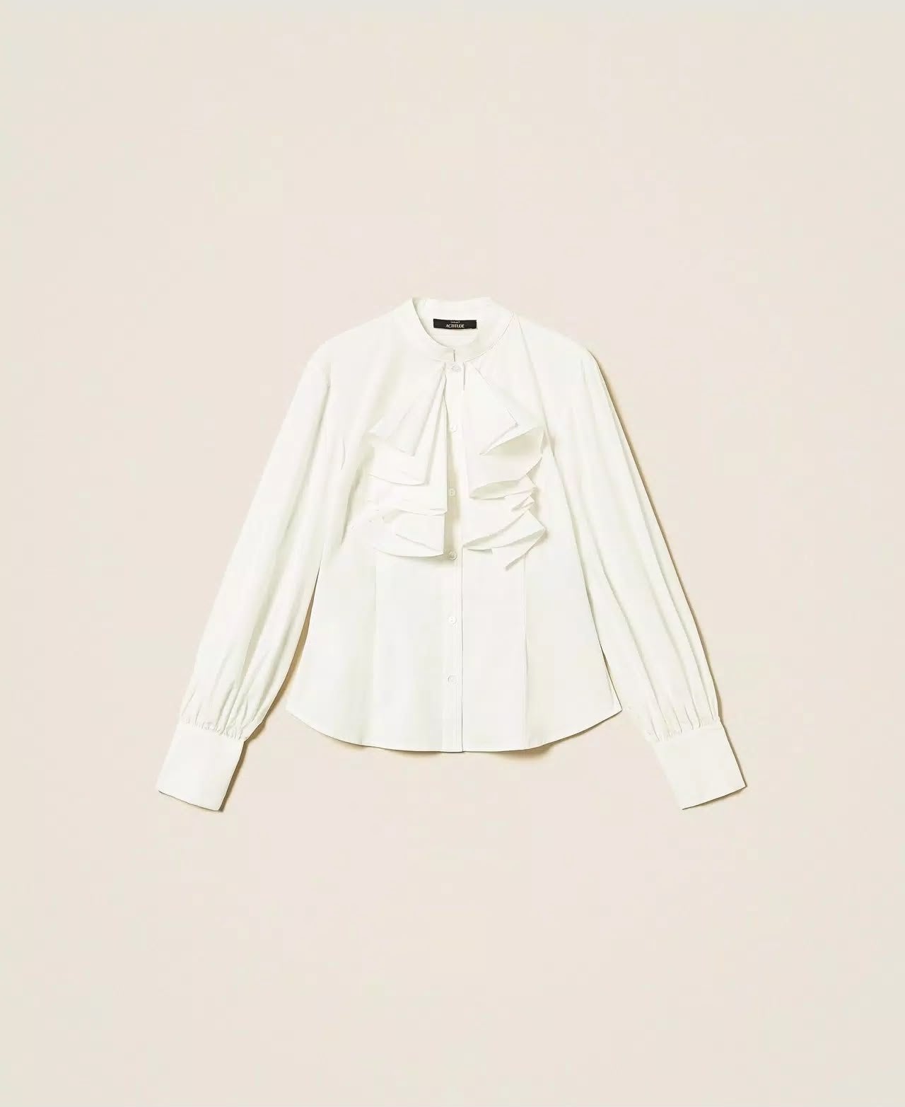 Camicia Twinset Actitude in popeline con volant donna