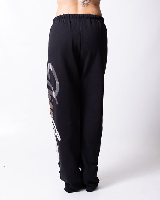 Pantalone Disclaimer con grafica "Disclaimer" stampata