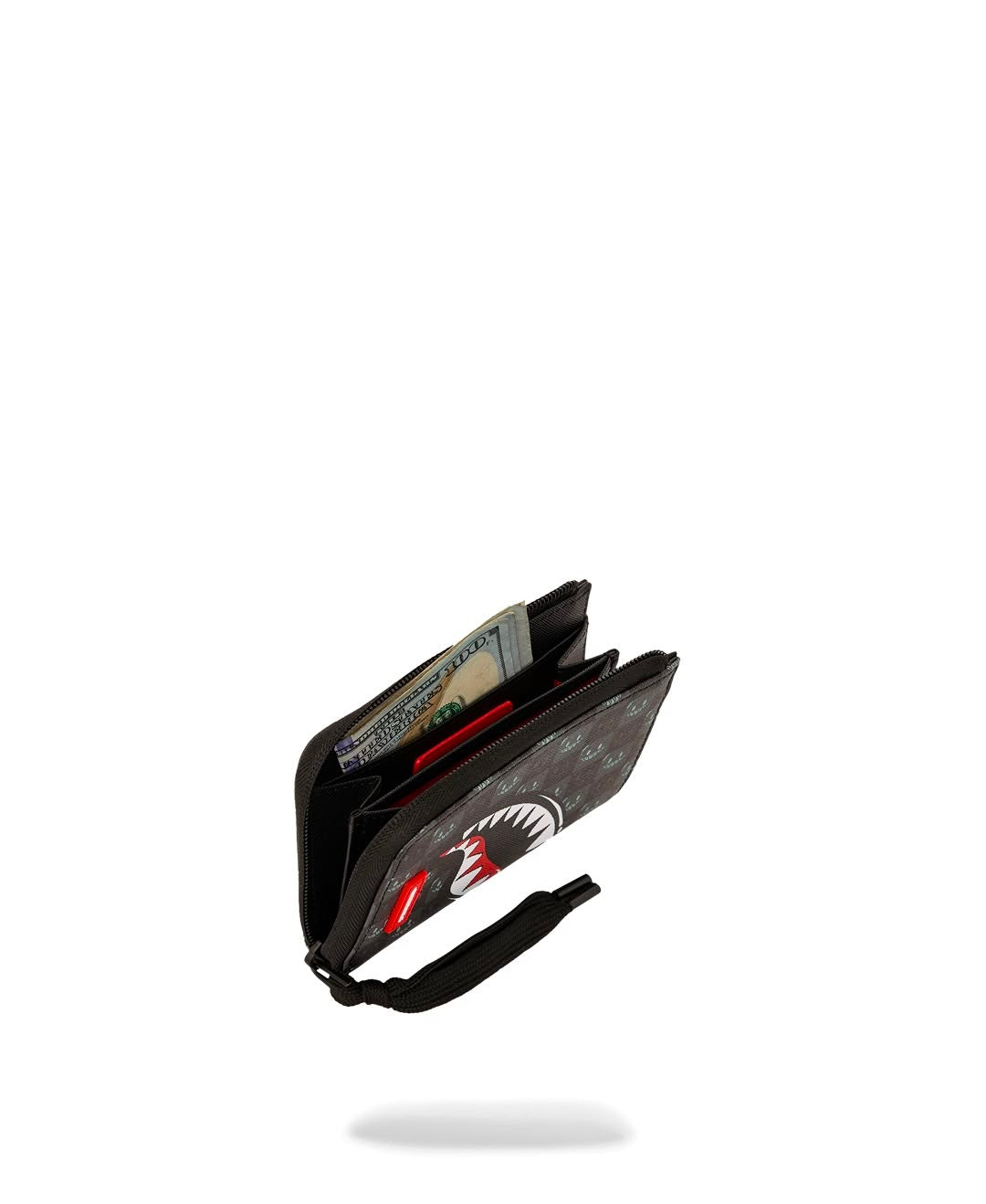Portafoglio Sprayground nero SHARKS IN PARIS WTF BUBBLY BLACK CHECK WALLET