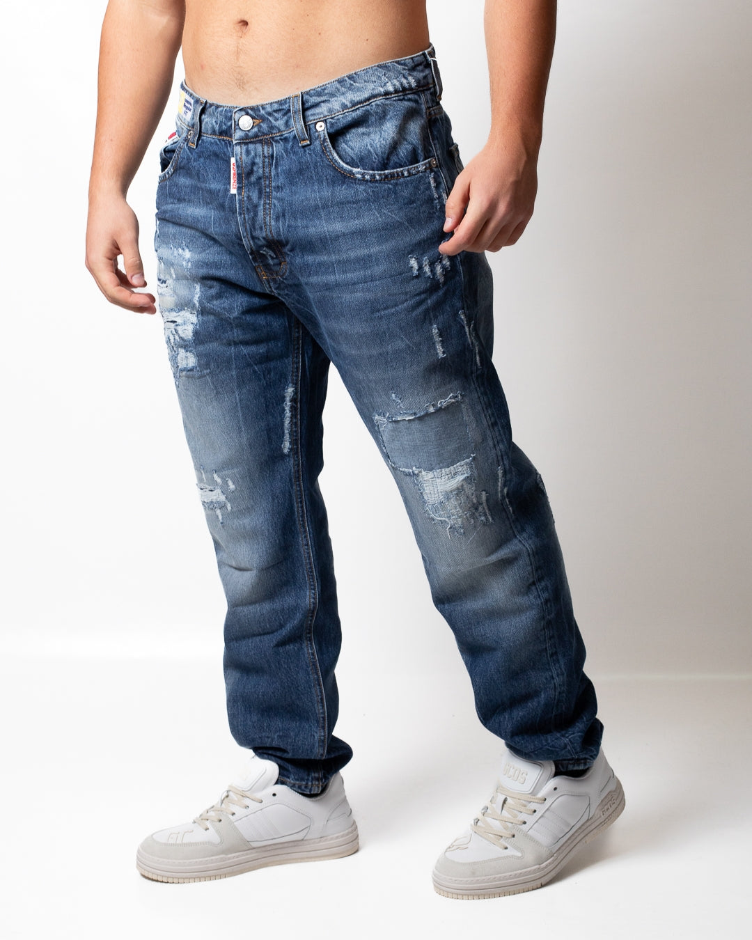 Jeans G2 Firenze "Broken" regular uomo