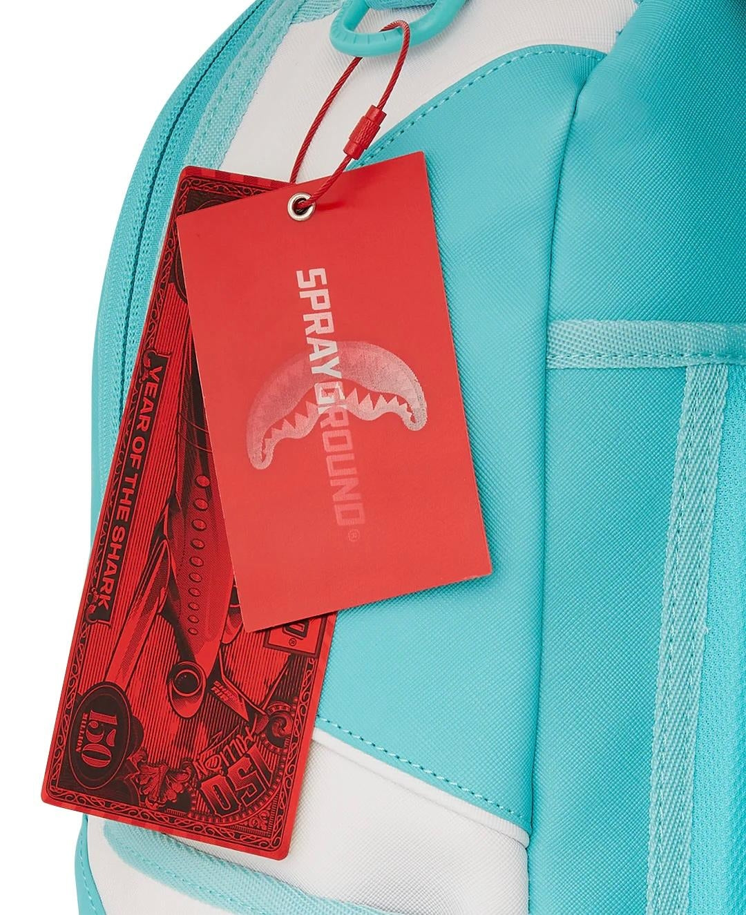 Zaino Sprayground bianco Shark central blue and white color dlxsv backpack
