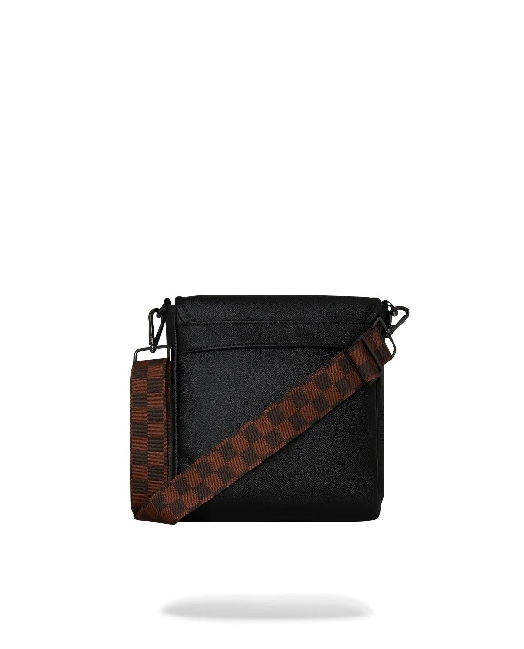 Tracolla Sprayground nero Dose of check deux messenger sling