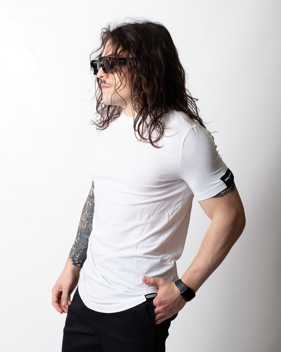 T-Shirt Dsquared2 con etichette logate uomo