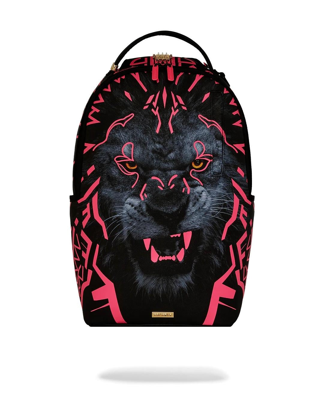 Zaino Sprayground nero AI Lion neon pink backpack