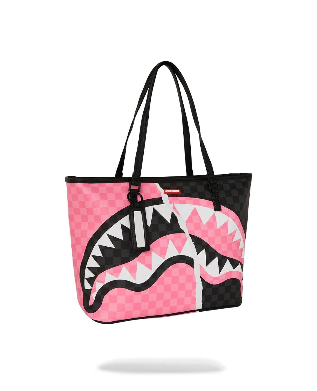 Borsa Sprayground rosa "PINK AND BLACK TEAR SIP TOTE"